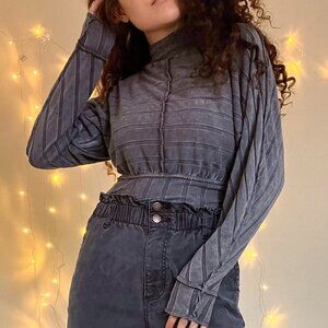 Urban outfitters dark charcoal gray long sleeve mock neck